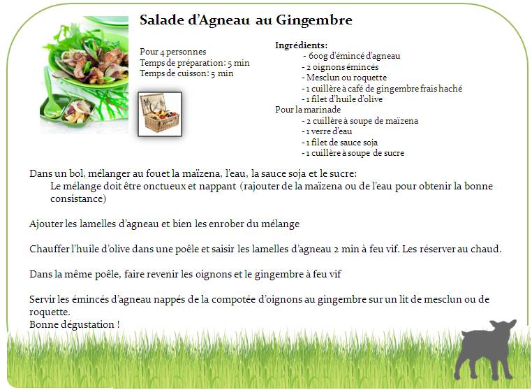 Salde d'Agneau au gingembre