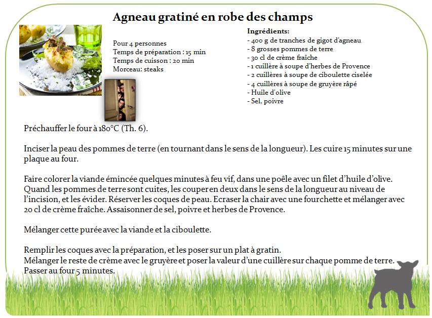 agneau gratiné en robe des champs1