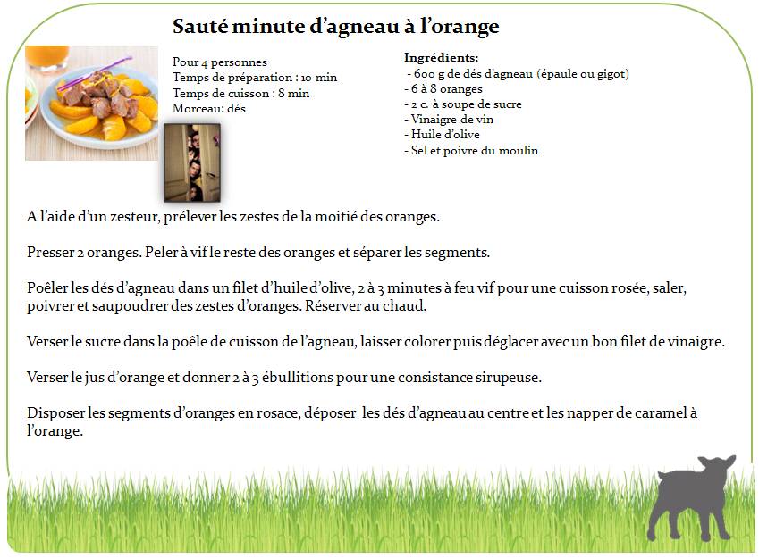 sauté minute d'agneau à l'orange1